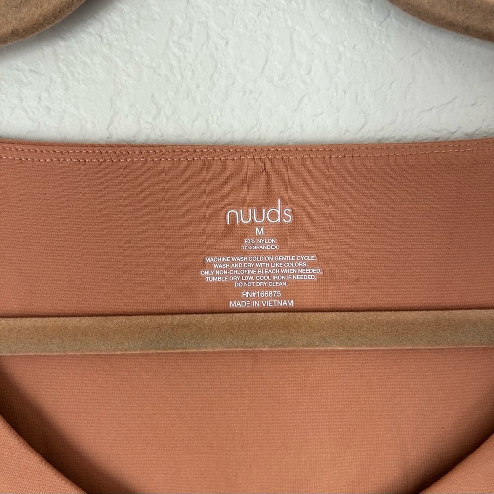 nuuds Long Sleeve Scoop Neck Bodysuit in Clay - Picture 4 of 6